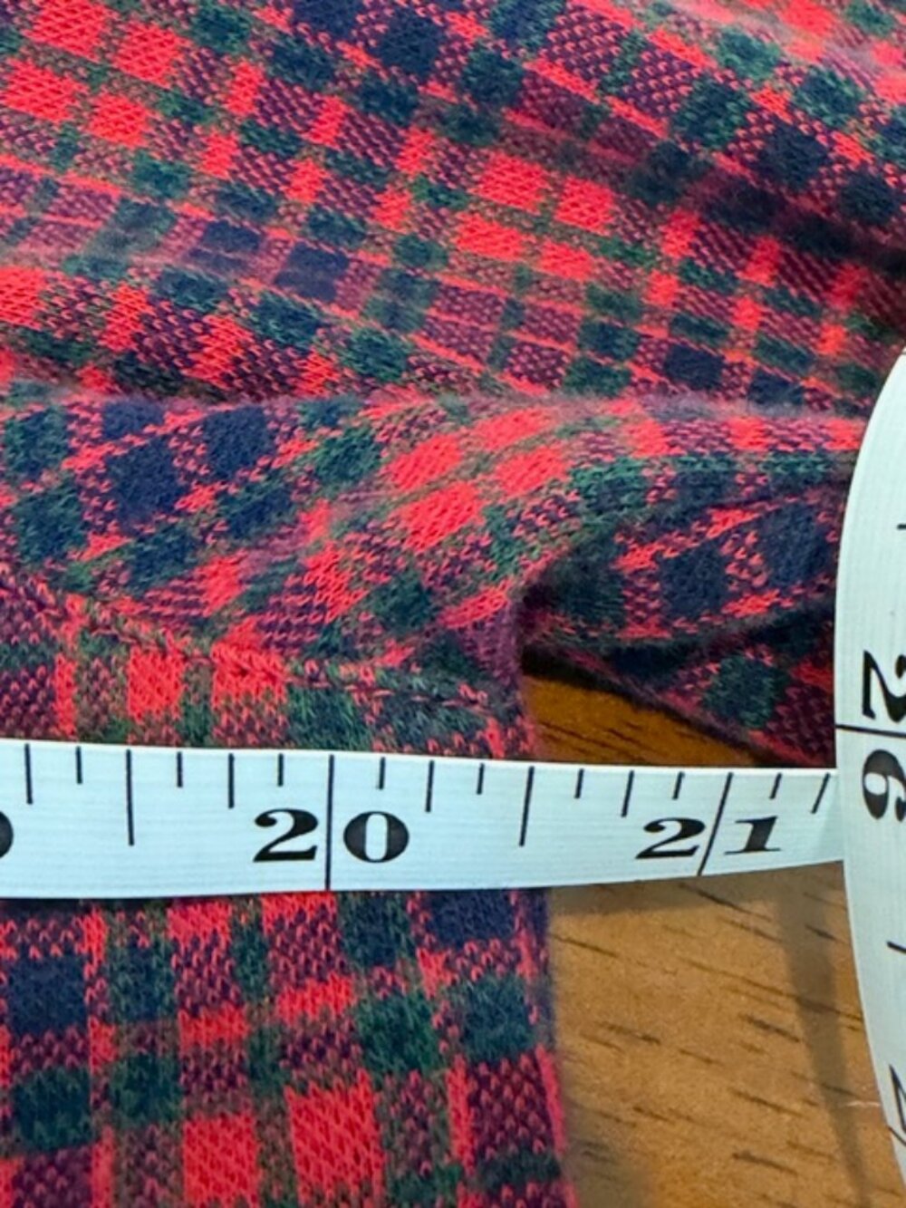 Land’s End Plaid Red Zipper Cotton Top Size L. - Picture 10 of 13